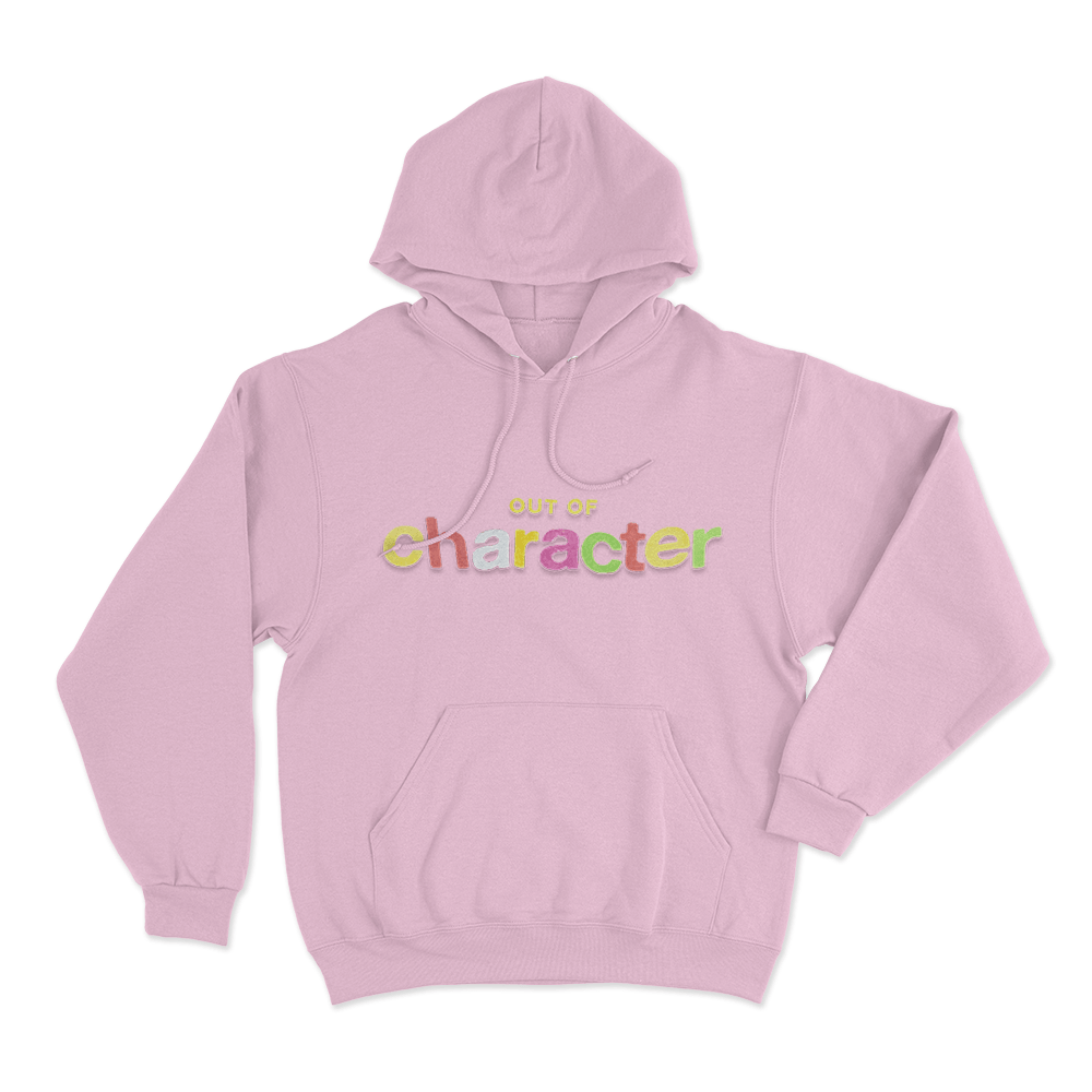 Colorful Out Of Character Unisex Hoodie Pink Colorful Out Of Character Unisex Hoodie Pink