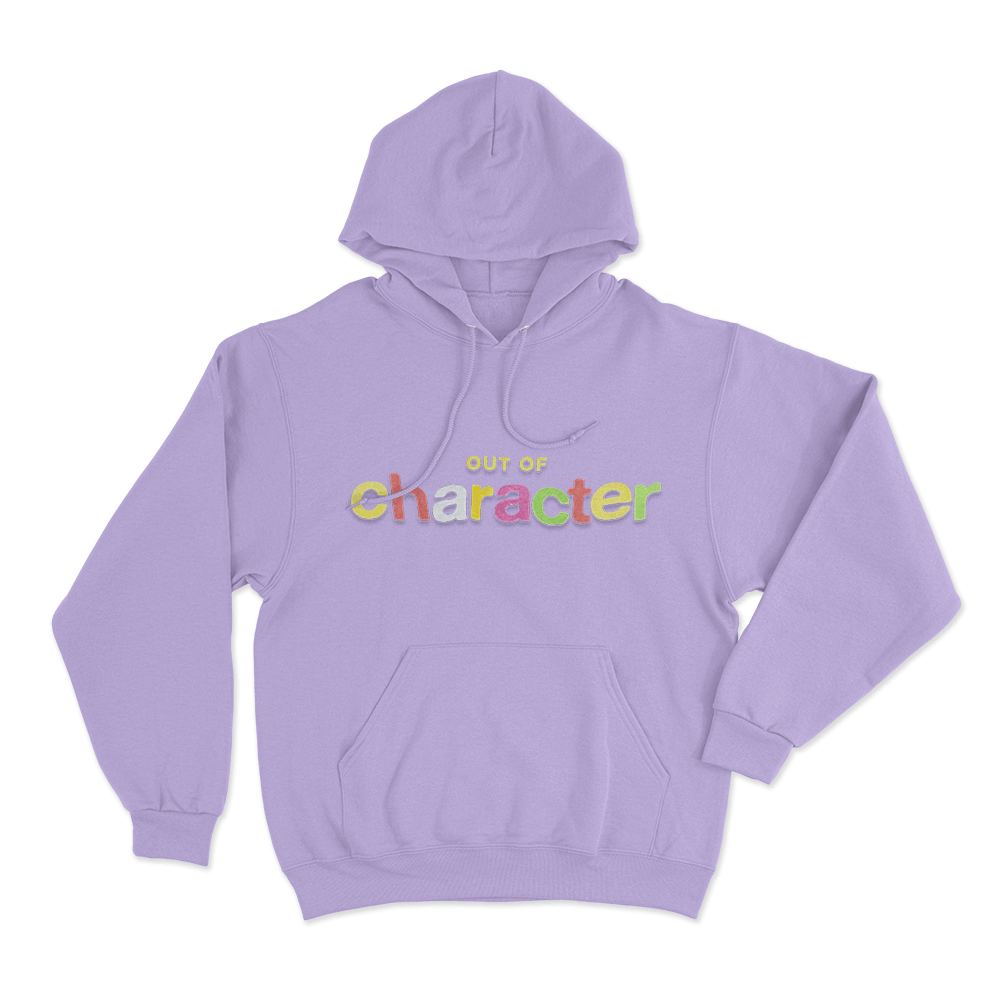Colorful Out Of Character Unisex Hoodie Purple Colorful Out Of Character Unisex Hoodie Purple