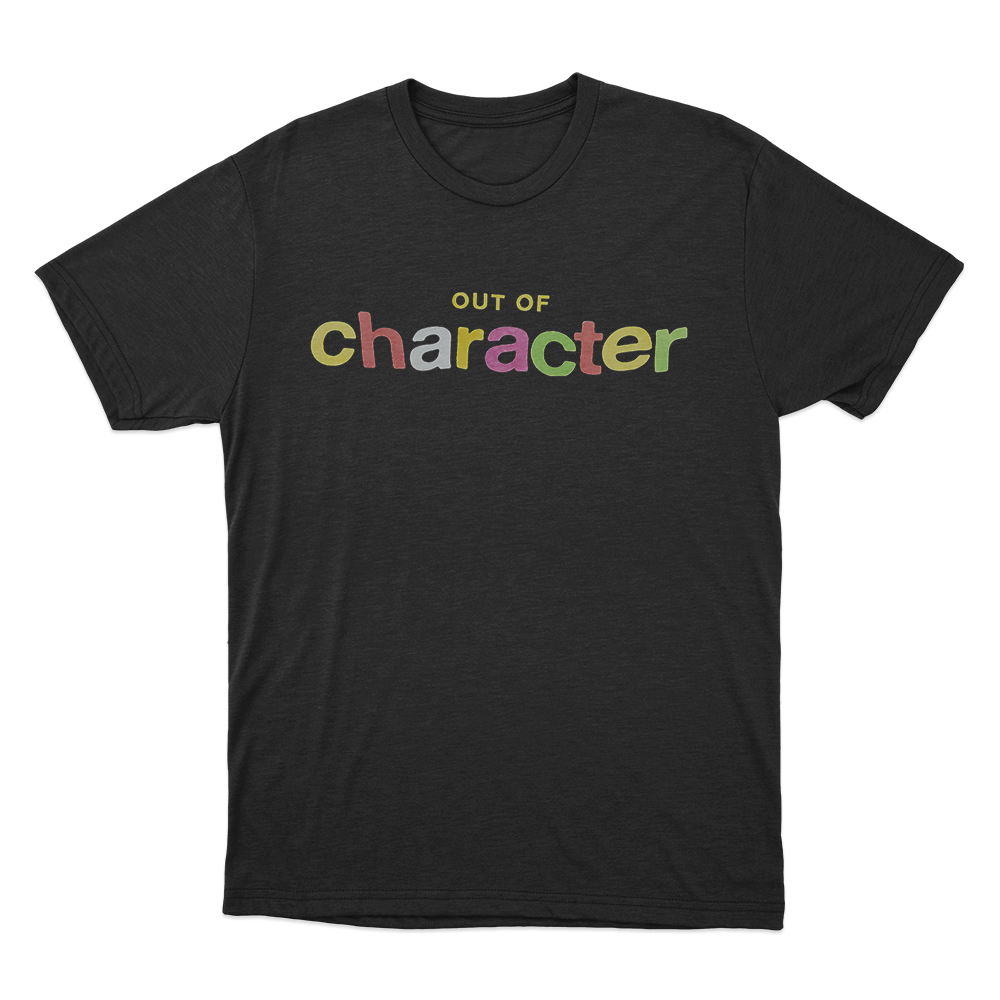 Colorful Out Of Character Unisex T Shirt Black Colorful Out Of Character Unisex T Shirt Black