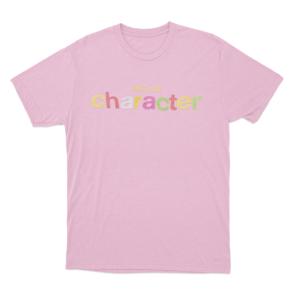 Colorful Out Of Character Unisex T Shirt Pink Colorful Out Of Character Unisex T Shirt Pink