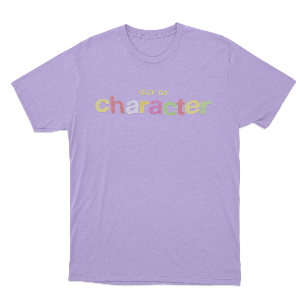 Colorful Out Of Character Unisex T Shirt Purple Colorful Out Of Character Unisex T Shirt Purple
