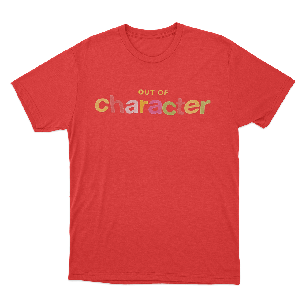 Colorful Out Of Character Unisex T Shirt Red Colorful Out Of Character Unisex T Shirt Red