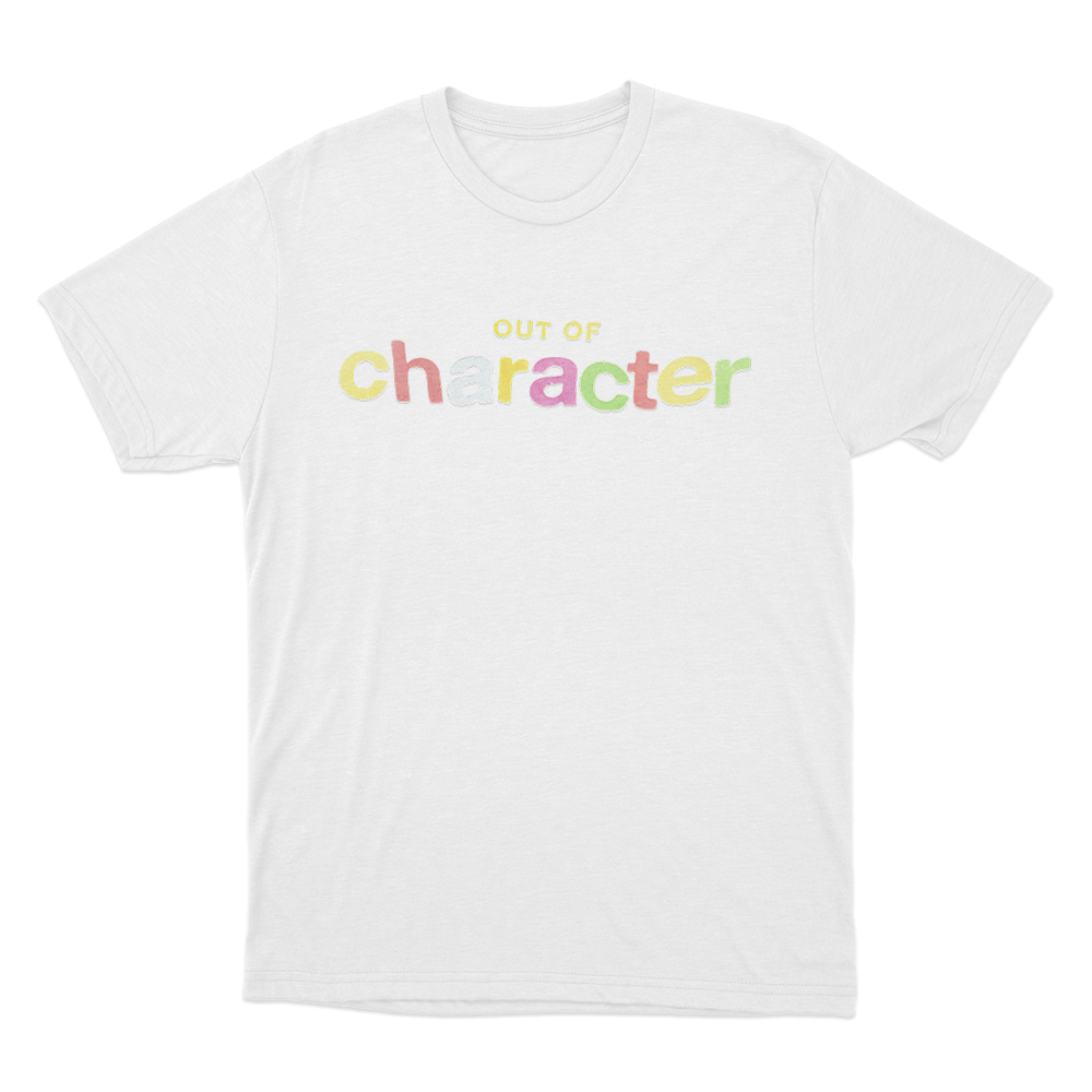 Colorful Out Of Character Unisex T Shirt White Colorful Out Of Character Unisex T Shirt White
