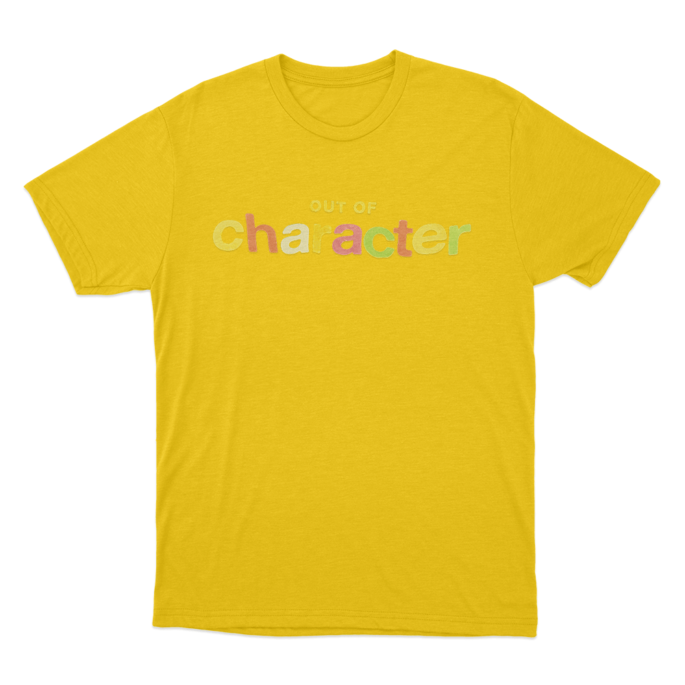 Colorful Out Of Character Unisex T Shirt Yellow Colorful Out Of Character Unisex T Shirt Yellow