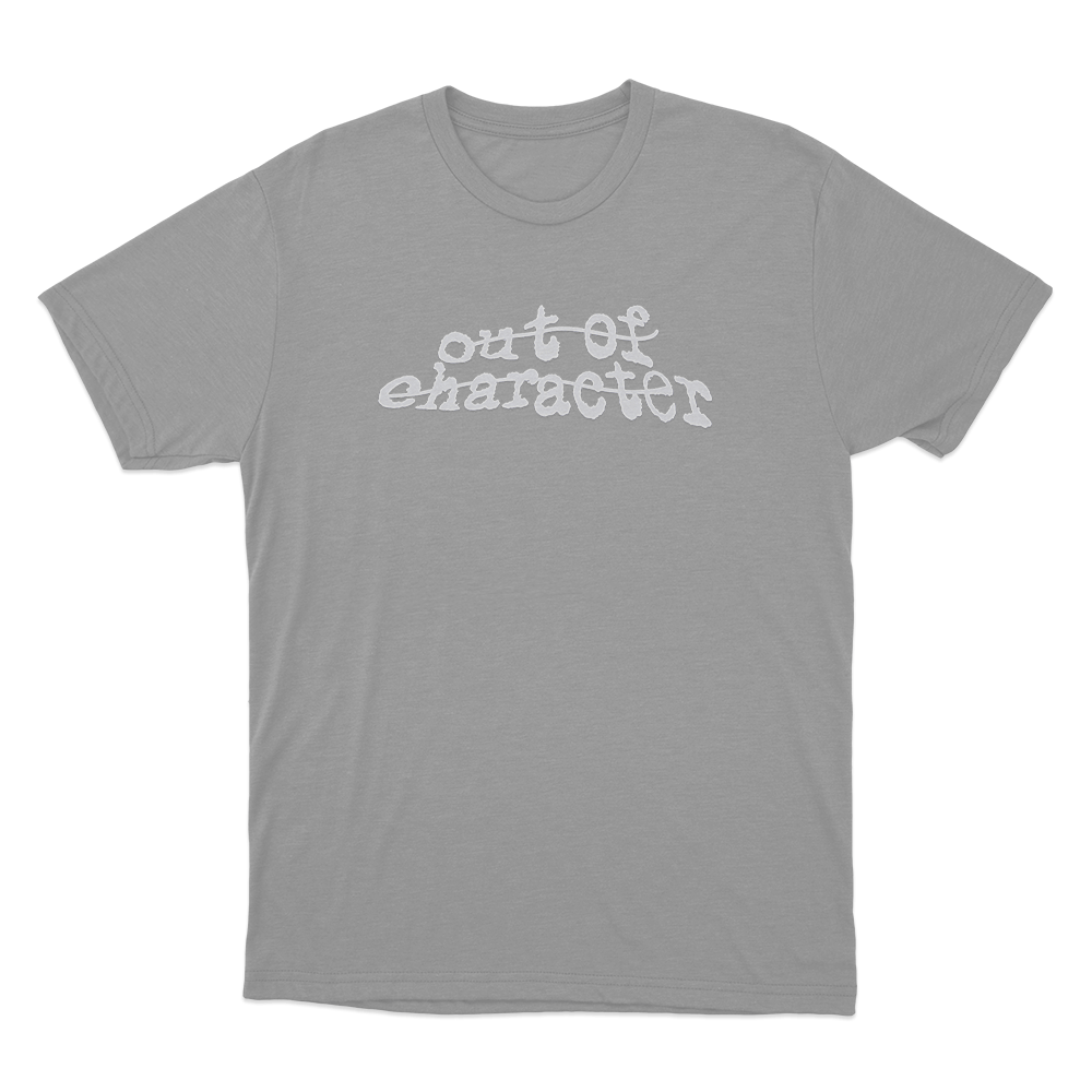 Out Of Character Glitch Unisex T Shirt Grey Out Of Character Glitch Unisex T Shirt Grey