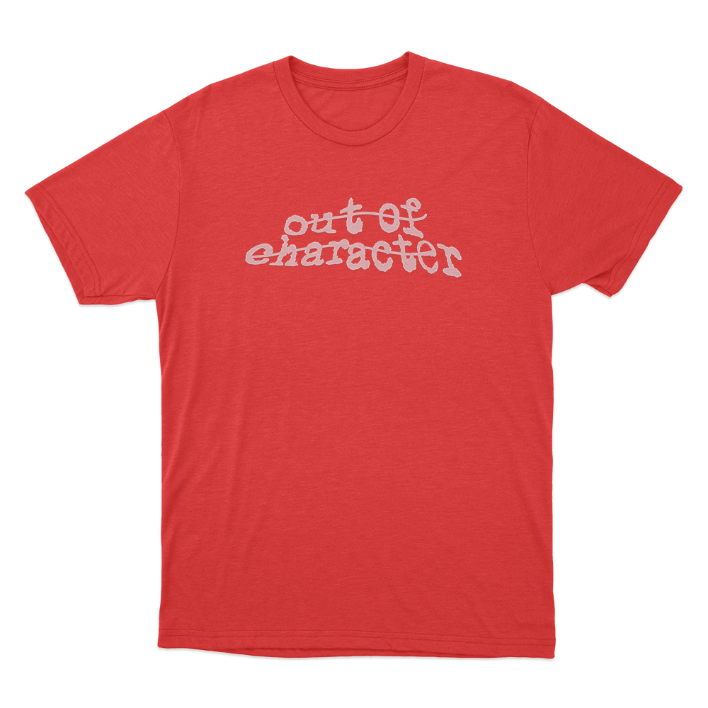 Out Of Character Glitch Unisex T Shirt Red Out Of Character Glitch Unisex T Shirt Red