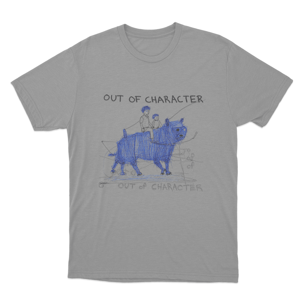 Out Of Character Sketch Unisex T Shirt Grey Out Of Character Sketch Unisex T Shirt Grey