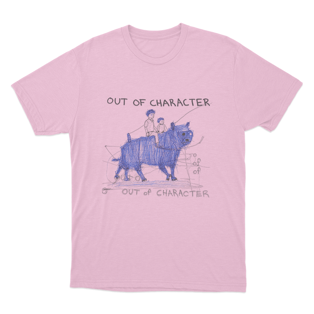 Out Of Character Sketch Unisex T Shirt Pink Out Of Character Sketch Unisex T Shirt Pink