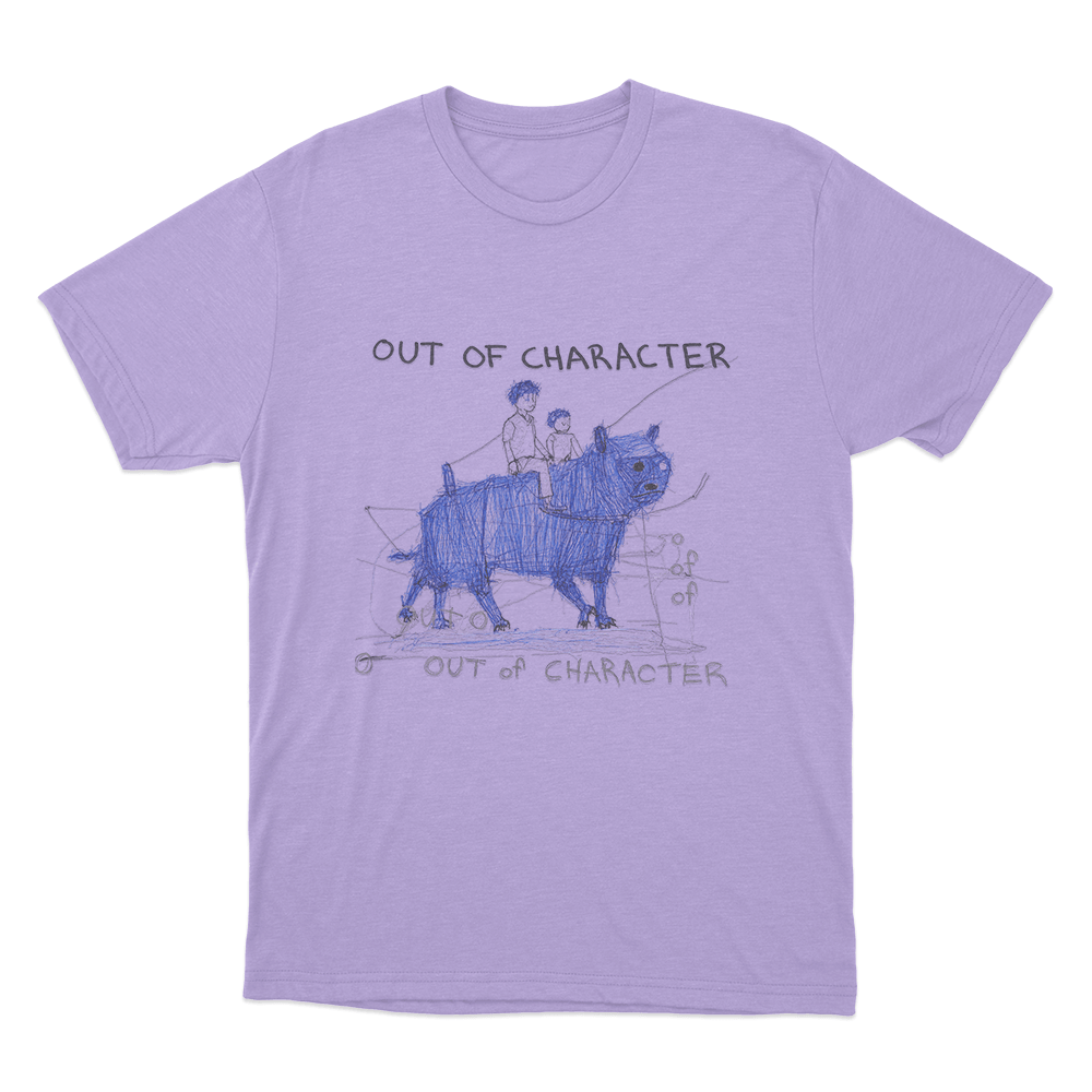 Out Of Character Sketch Unisex T Shirt Purple Out Of Character Sketch Unisex T Shirt Purple