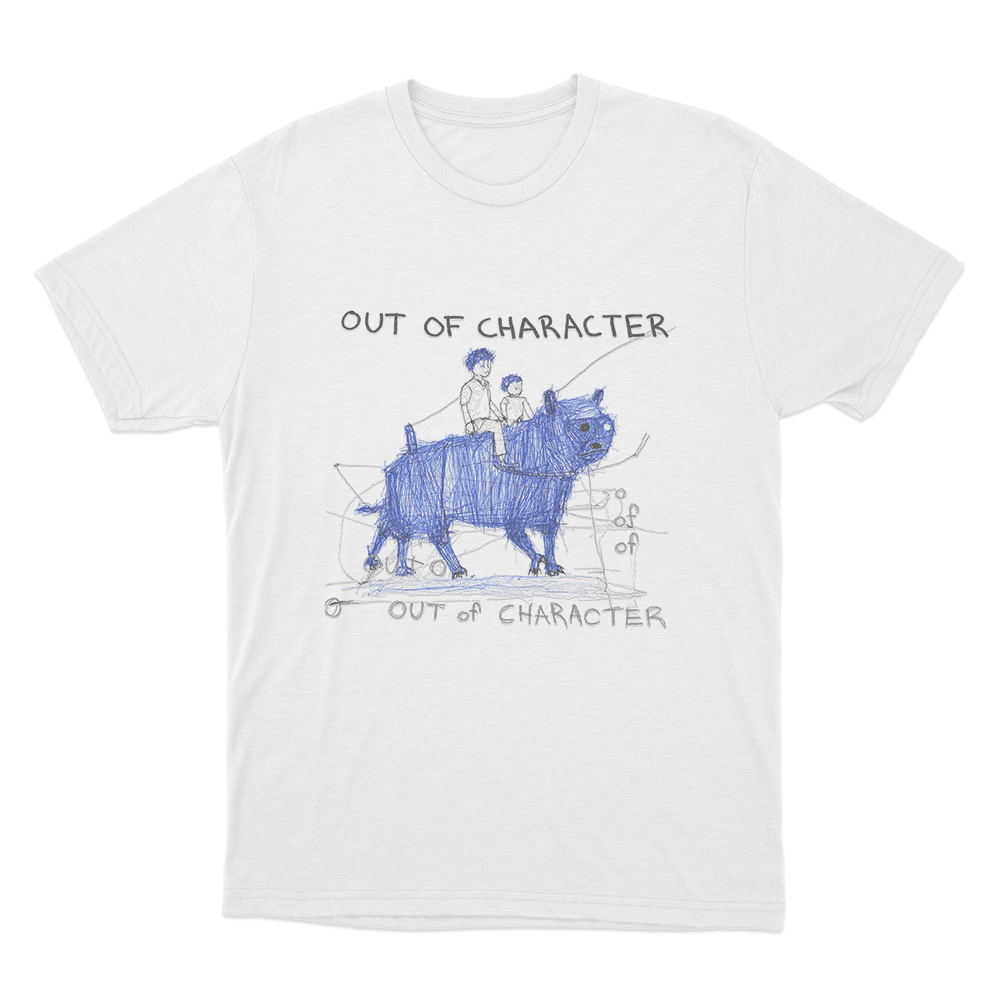 Out Of Character Sketch Unisex T Shirt White Out Of Character Sketch Unisex T Shirt White