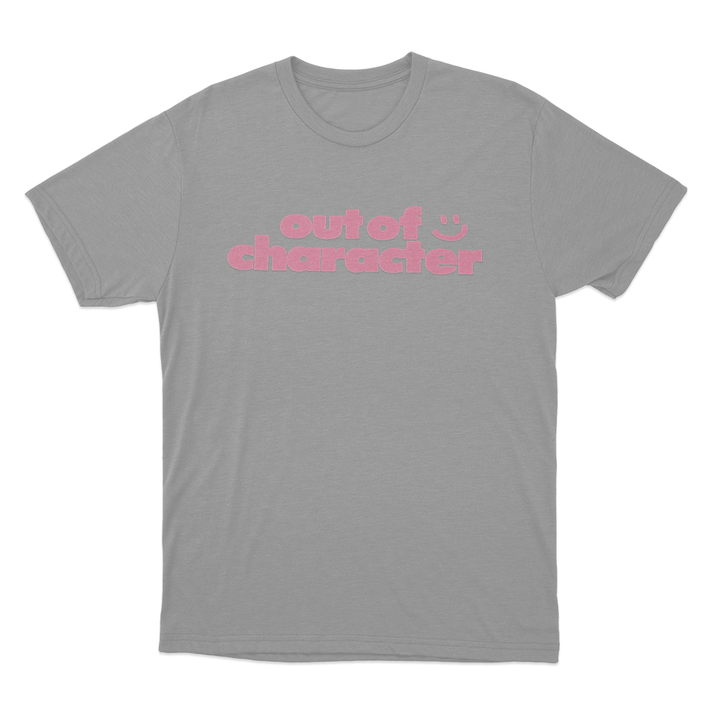 Out Of Character Smile Unisex T Shirt Grey Out Of Character Smile Unisex T Shirt Grey