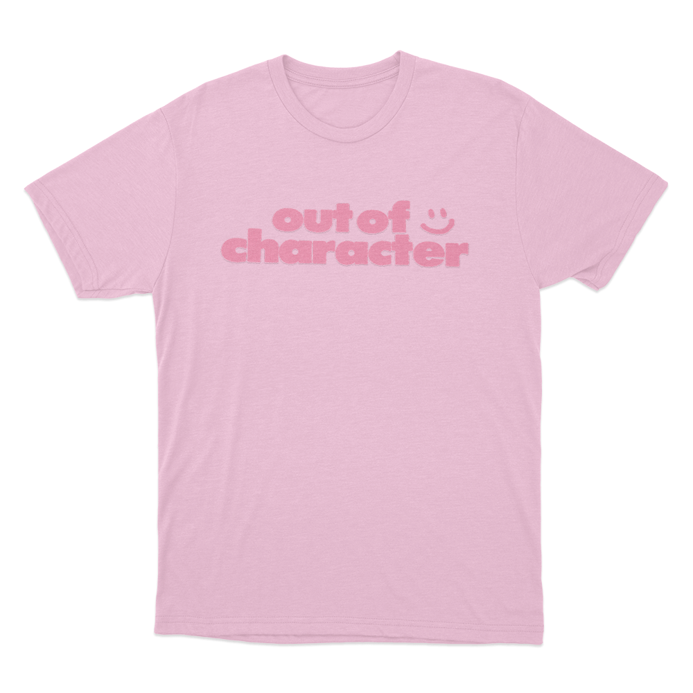 Out Of Character Smile Unisex T Shirt Pink Out Of Character Smile Unisex T Shirt Pink