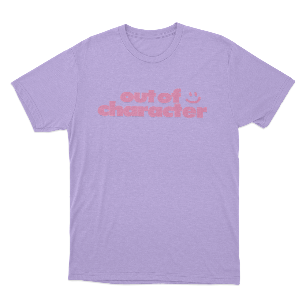 Out Of Character Smile Unisex T Shirt Purple Out Of Character Smile Unisex T Shirt Purple