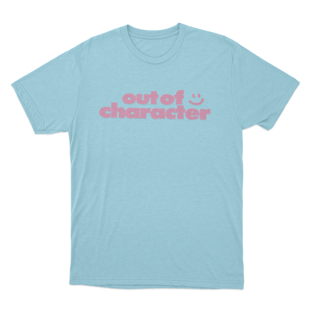 Out Of Character Smile Unisex T Shirt Sky Blue Out Of Character Smile Unisex T Shirt Sky Blue