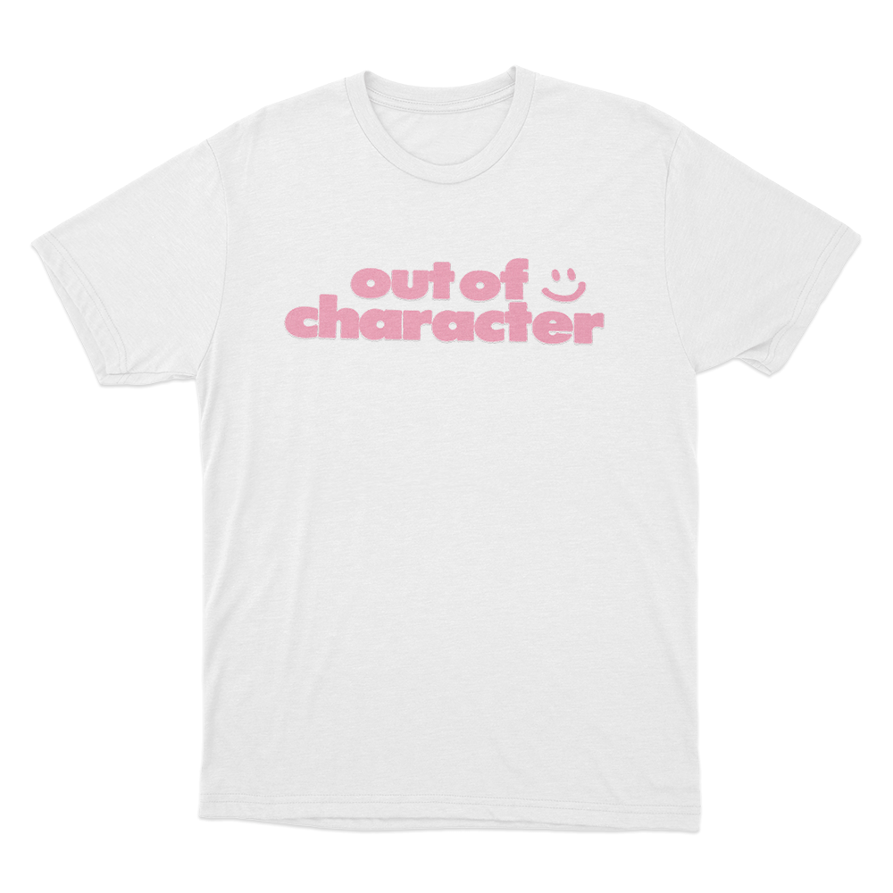 Out Of Character Smile Unisex T Shirt White Out Of Character Smile Unisex T Shirt White