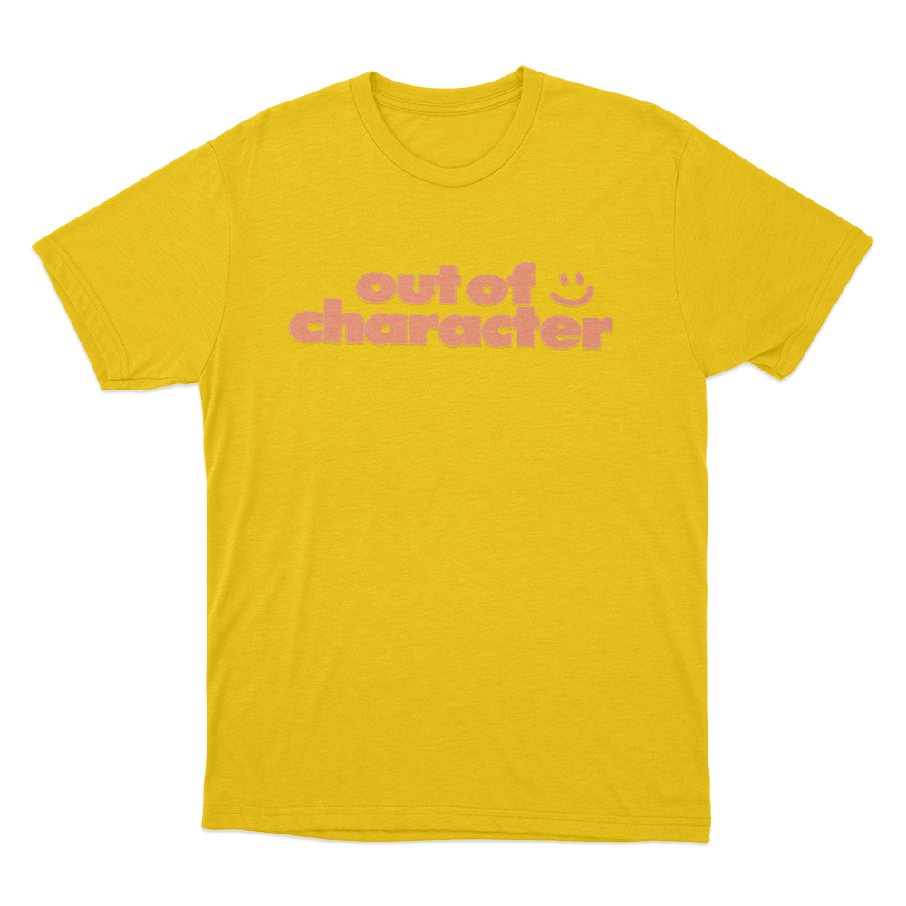 Out Of Character Smile Unisex T Shirt Yellow Out Of Character Smile Unisex T Shirt Yellow